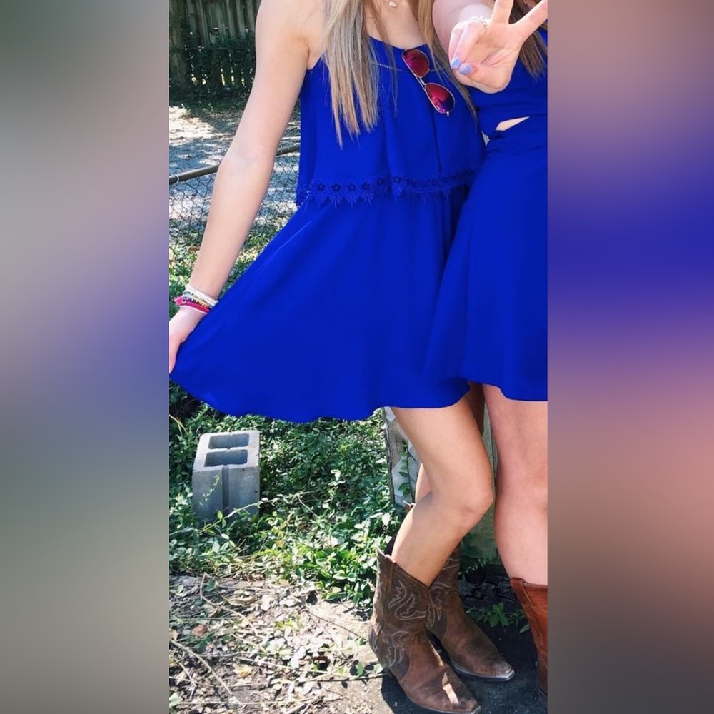 Gianni Bini Blue Mini Dress - Size S